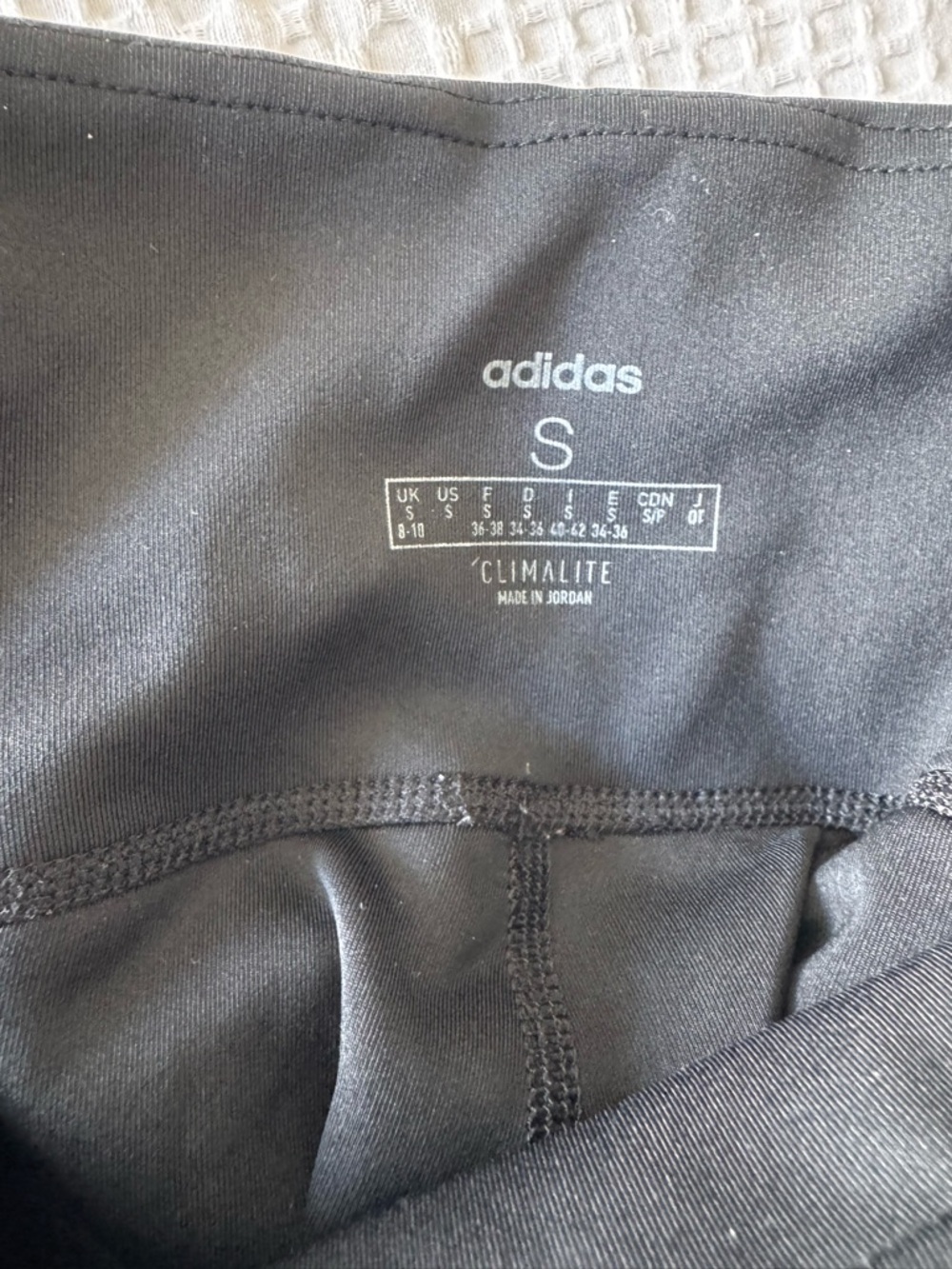 Adidas Climalite Three-Stripes Leggings - Black size Small - Picture 4 of 4
